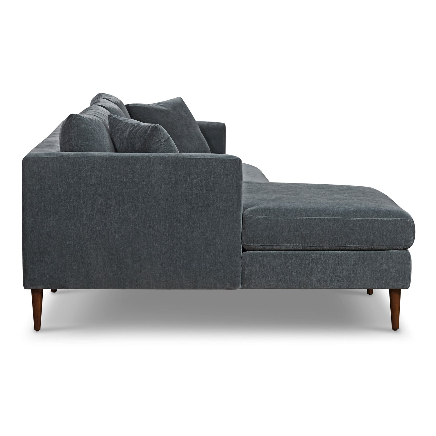 Lucerne Left-Facing Sectional with Extra-Wide Chaise | Boreal Blue 