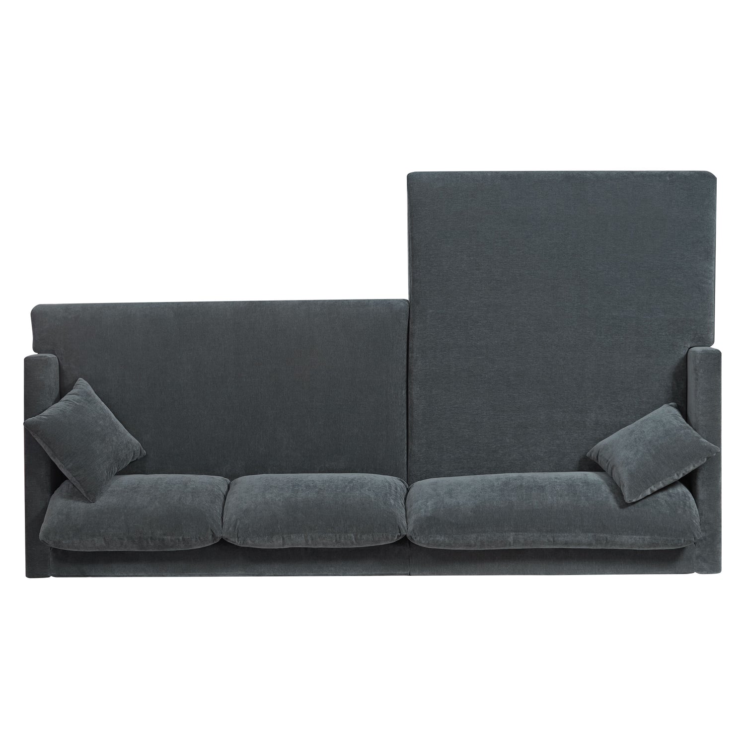 Lucerne Left-Facing Sectional with Extra-Wide Chaise | Boreal Blue 