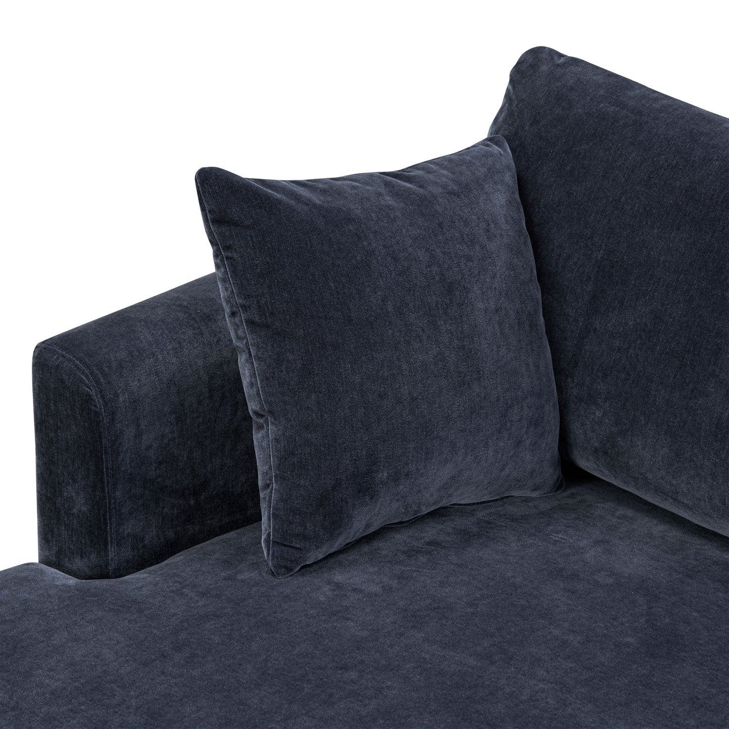 Lucerne Left-Facing Sectional with Extra-Wide Chaise | Mystic Blue