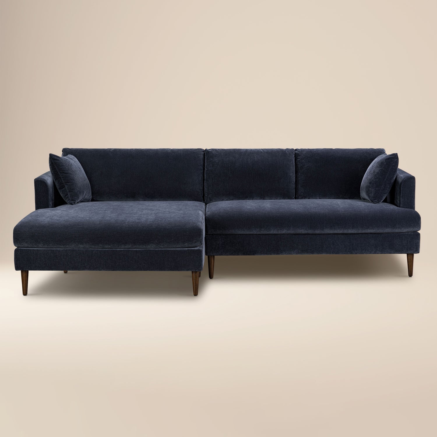 Lucerne Left-Facing Sectional with Extra-Wide Chaise | Mystic Blue 