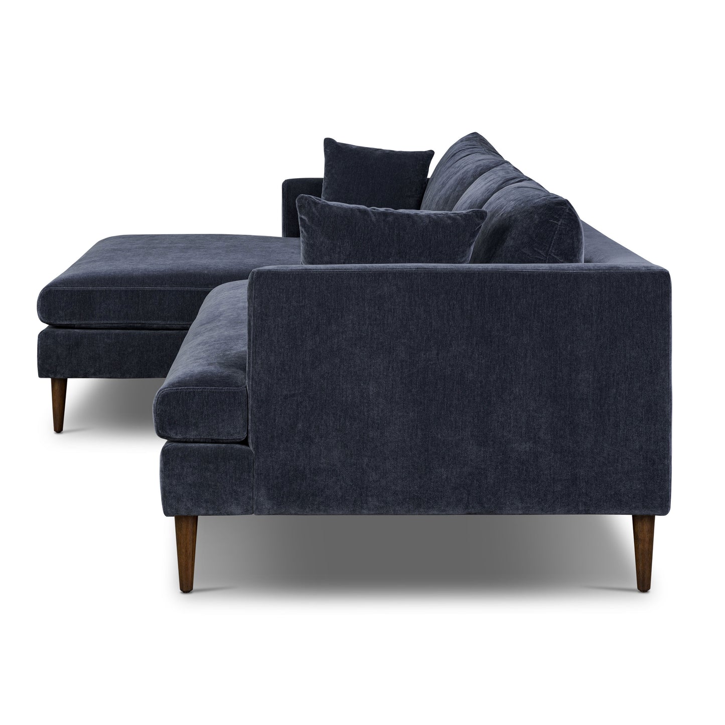 Lucerne Left-Facing Sectional with Extra-Wide Chaise | Mystic Blue