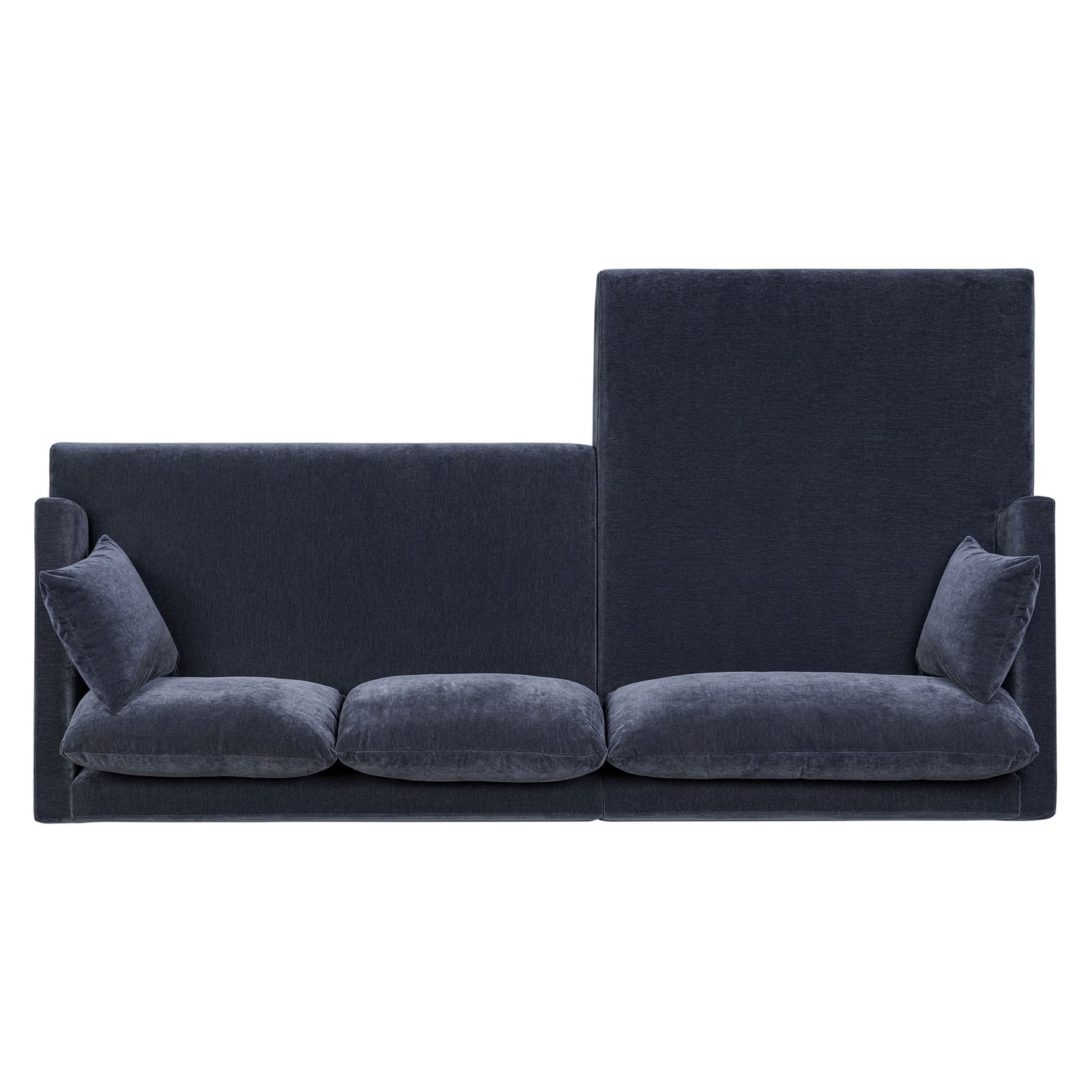 Lucerne Left-Facing Sectional with Extra-Wide Chaise | Mystic Blue 