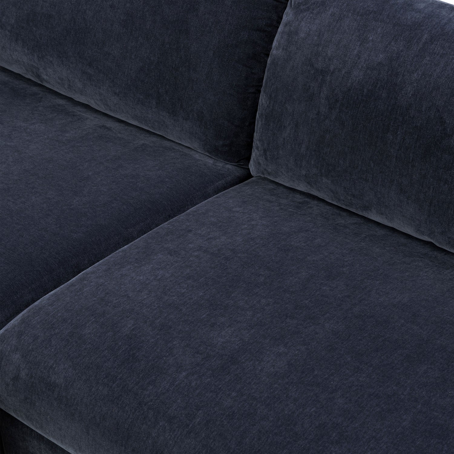 Lucerne Left-Facing Sectional with Extra-Wide Chaise | Mystic Blue 