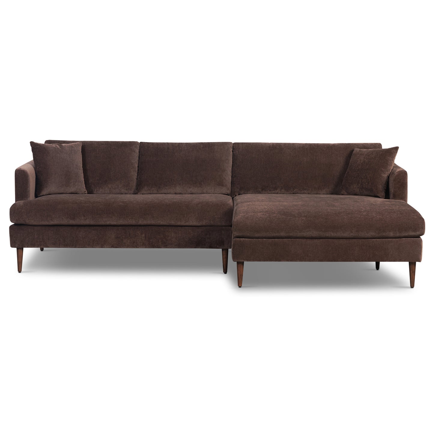Lucerne Right-Facing Sectional with Extra-Wide Chaise | Sable Brown