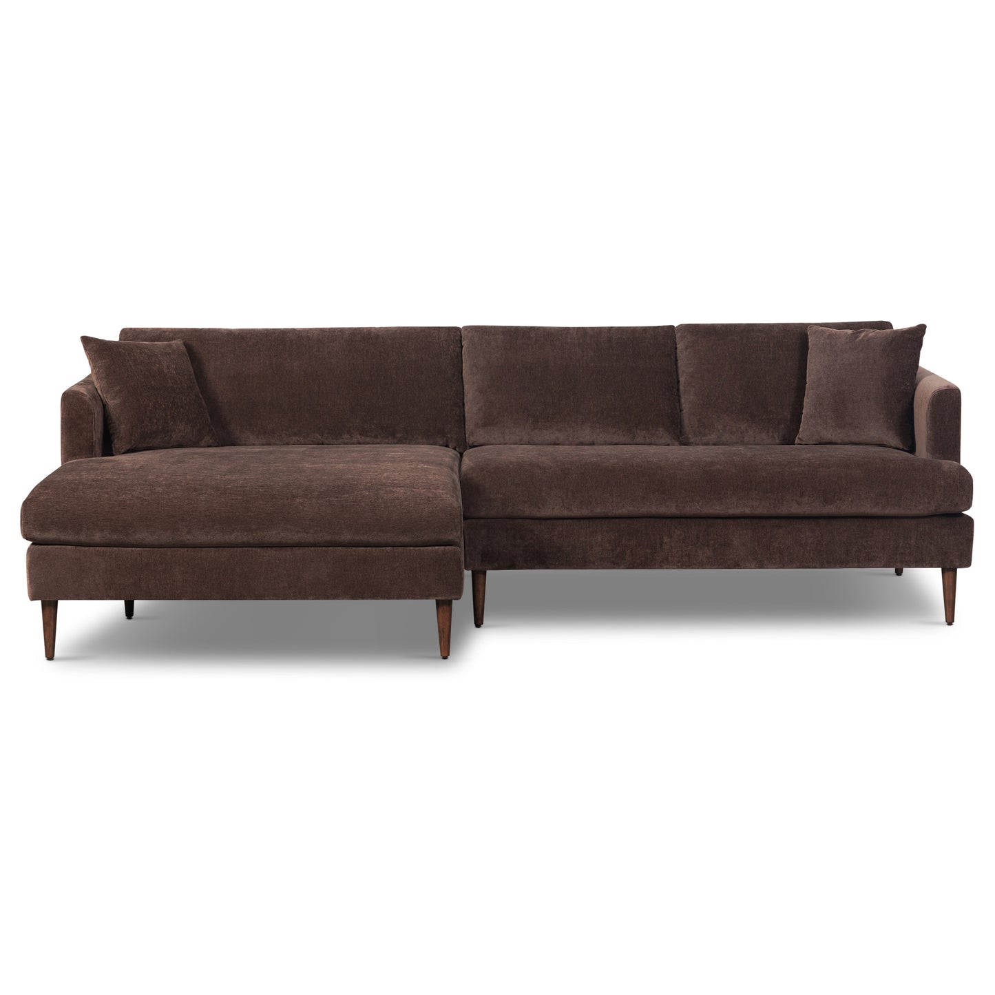 Lucerne Left-Facing Sectional with Extra-Wide Chaise | Sable Brown