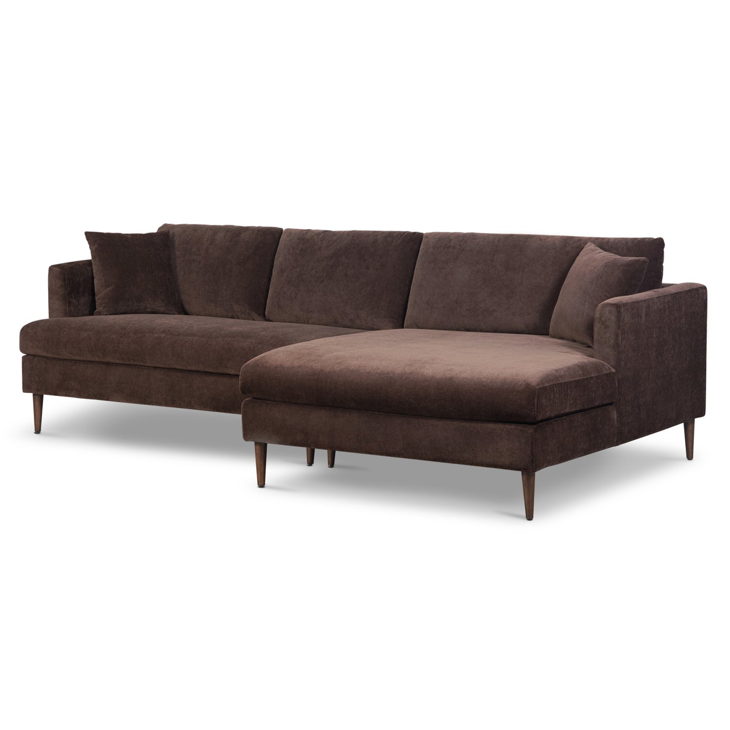 Lucerne Right-Facing Sectional with Extra-Wide Chaise | Sable Brown
