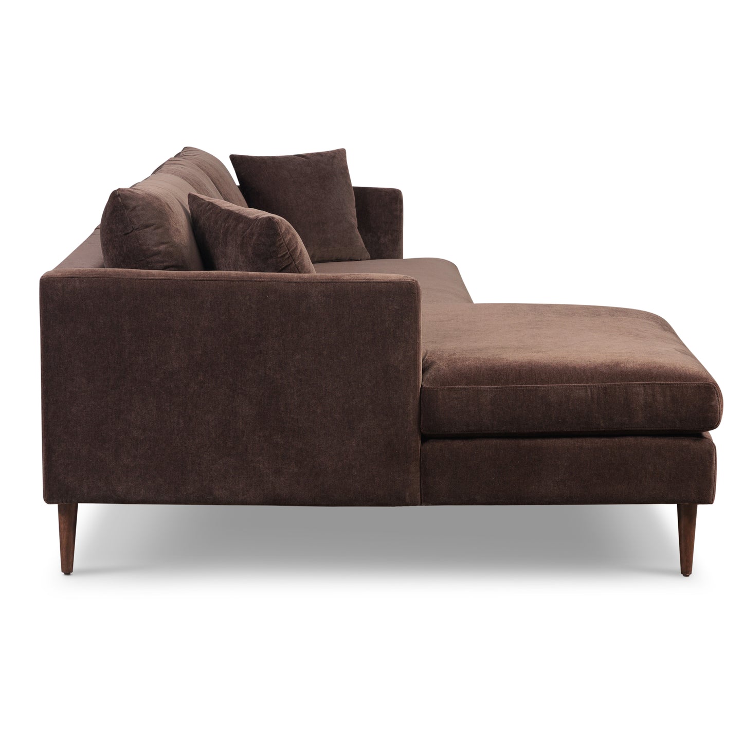 Lucerne Left-Facing Sectional with Extra-Wide Chaise | Sable Brown