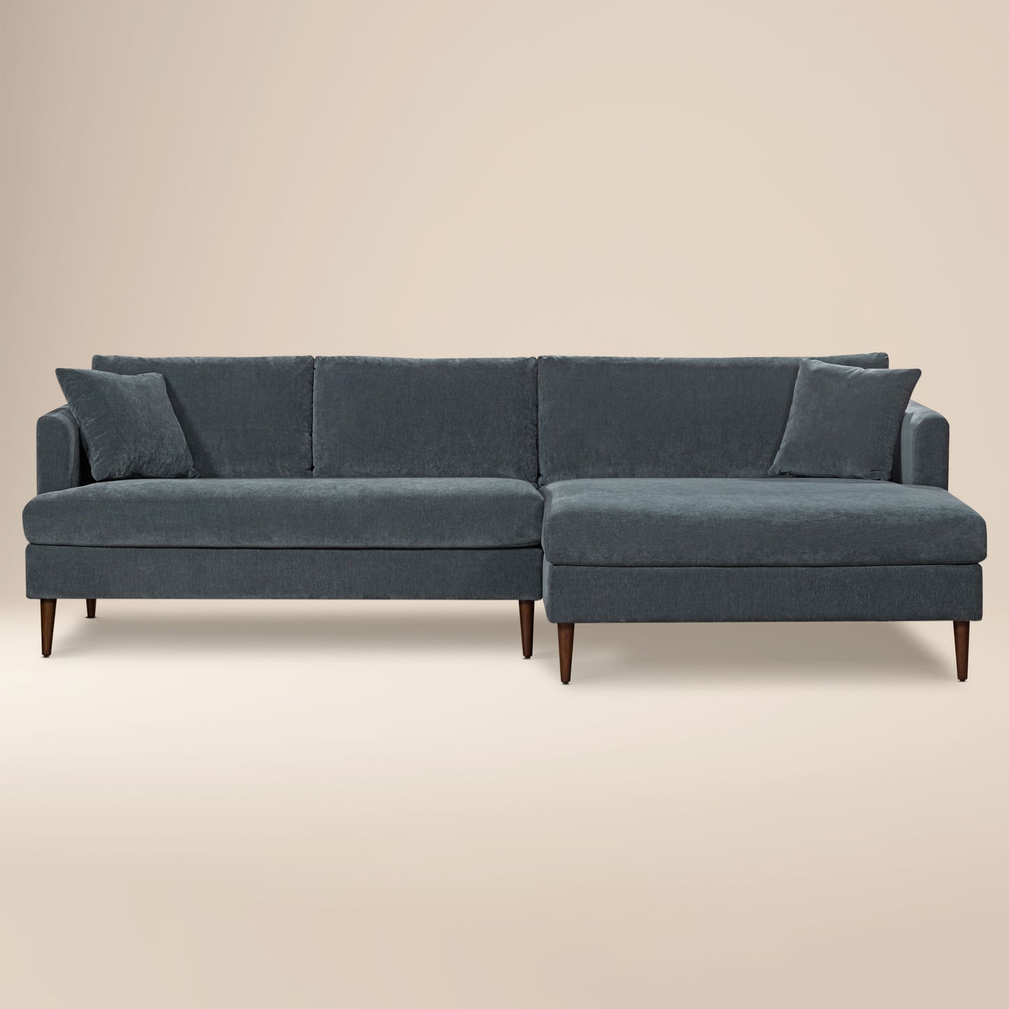 Lucerne Right-Facing Sectional with Extra-Wide Chaise | Boreal Blue
