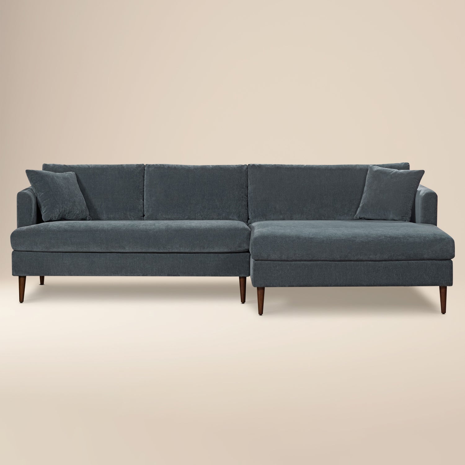 Lucerne Right-Facing Sectional with Extra-Wide Chaise | Boreal Blue 