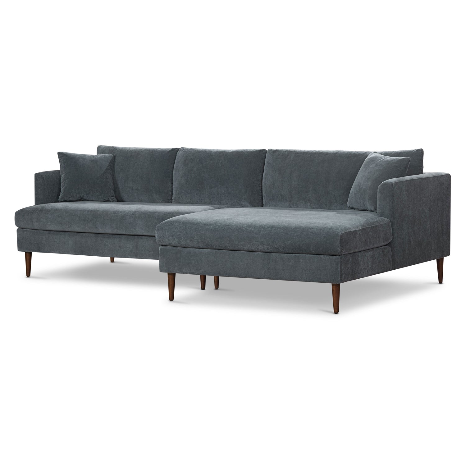 Lucerne Right-Facing Sectional with Extra-Wide Chaise | Boreal Blue 