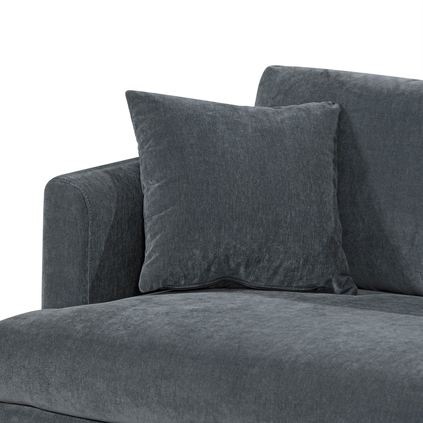 Lucerne Right-Facing Sectional with Extra-Wide Chaise | Boreal Blue