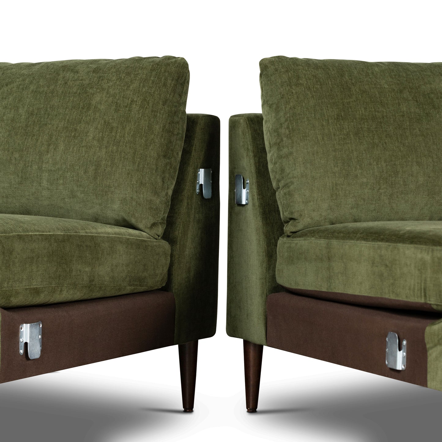 Lucerne Right-Facing Sectional with Extra-Wide Chaise | Distressed Green