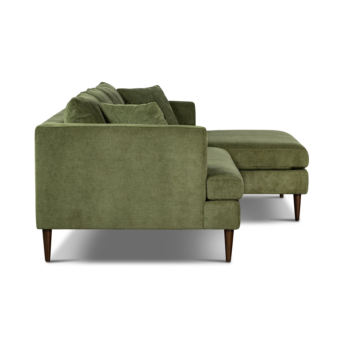 Lucerne Right-Facing Sectional with Extra-Wide Chaise | Distressed Green