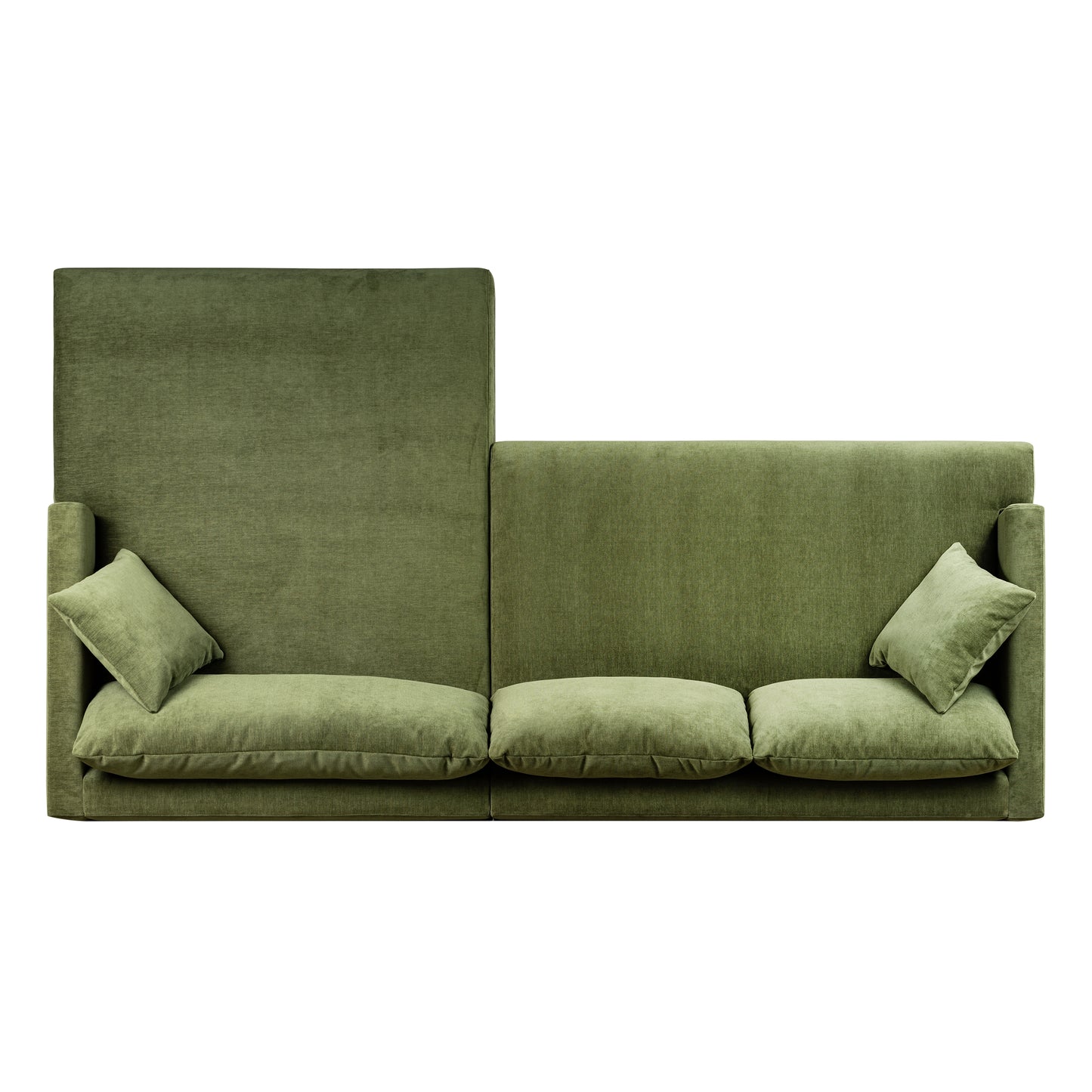 Lucerne Right-Facing Sectional with Extra-Wide Chaise | Distressed Green