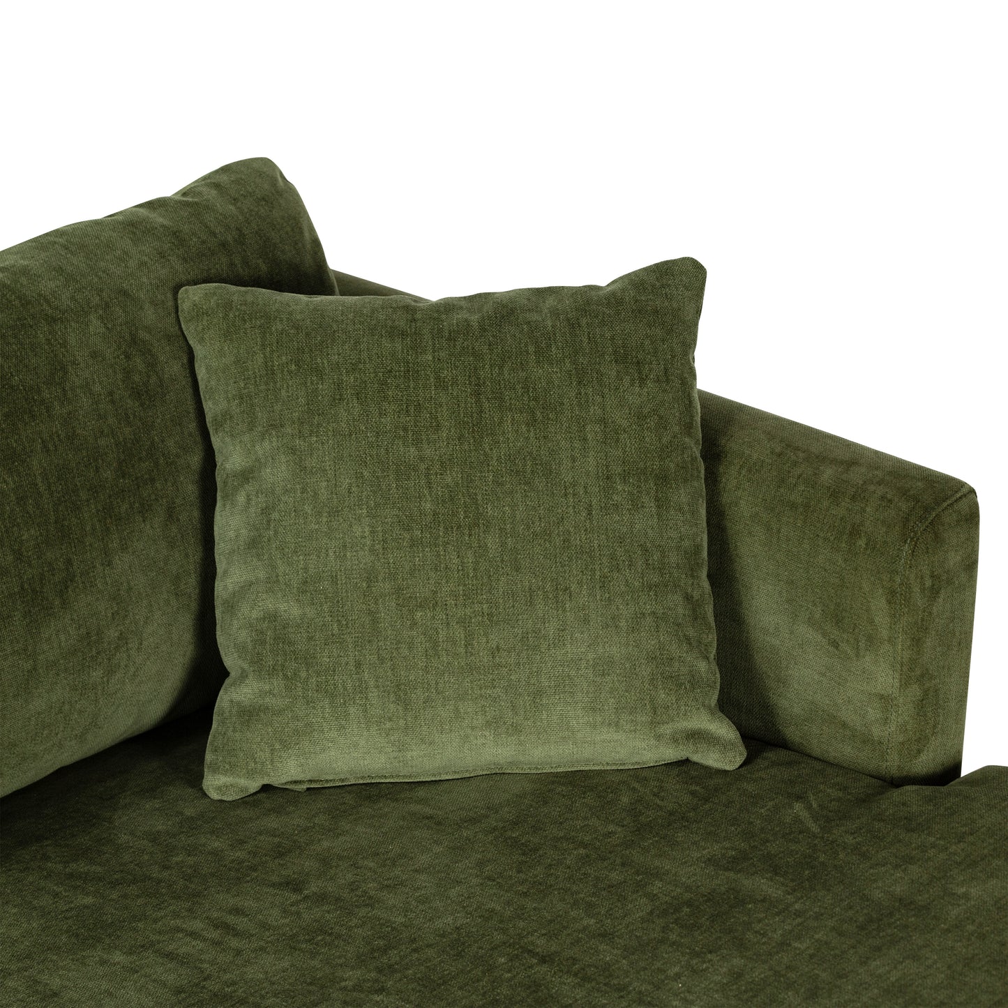 Lucerne Right-Facing Sectional with Extra-Wide Chaise | Distressed Green
