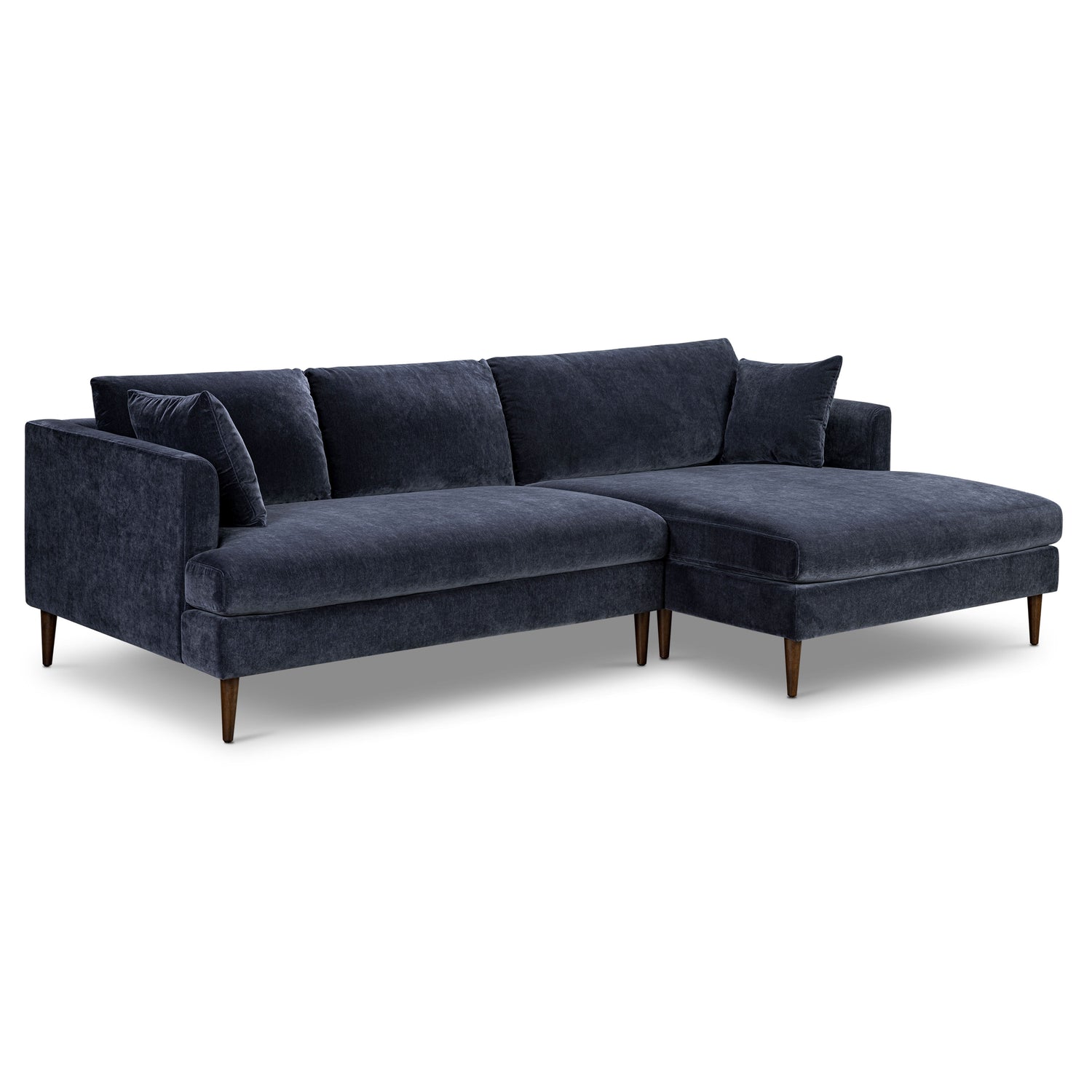 Lucerne Right-Facing Sectional with Extra-Wide Chaise | Mystic Blue 