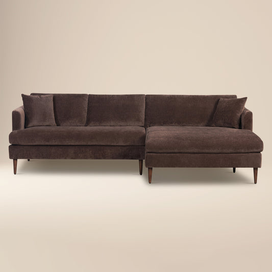 Lucerne Right-Facing Sectional with Extra-Wide Chaise | Sable Brown