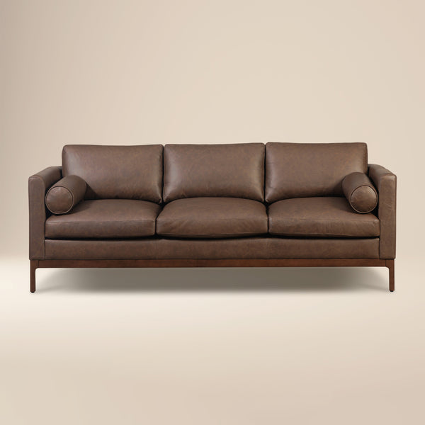 Toscano 89" Leather Sofa | Bridle Brown