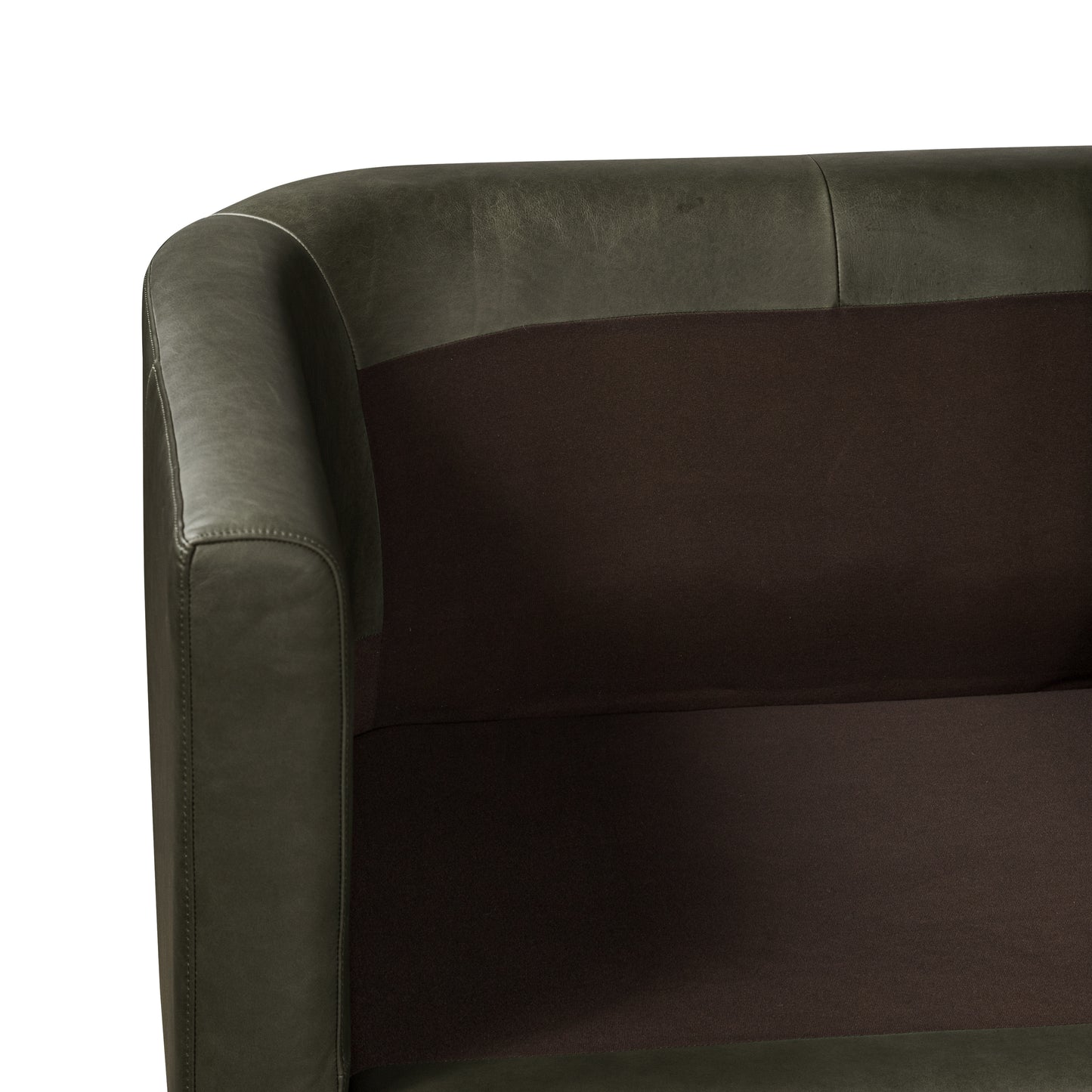 Toscano 89" Leather Sofa | Olivine Green