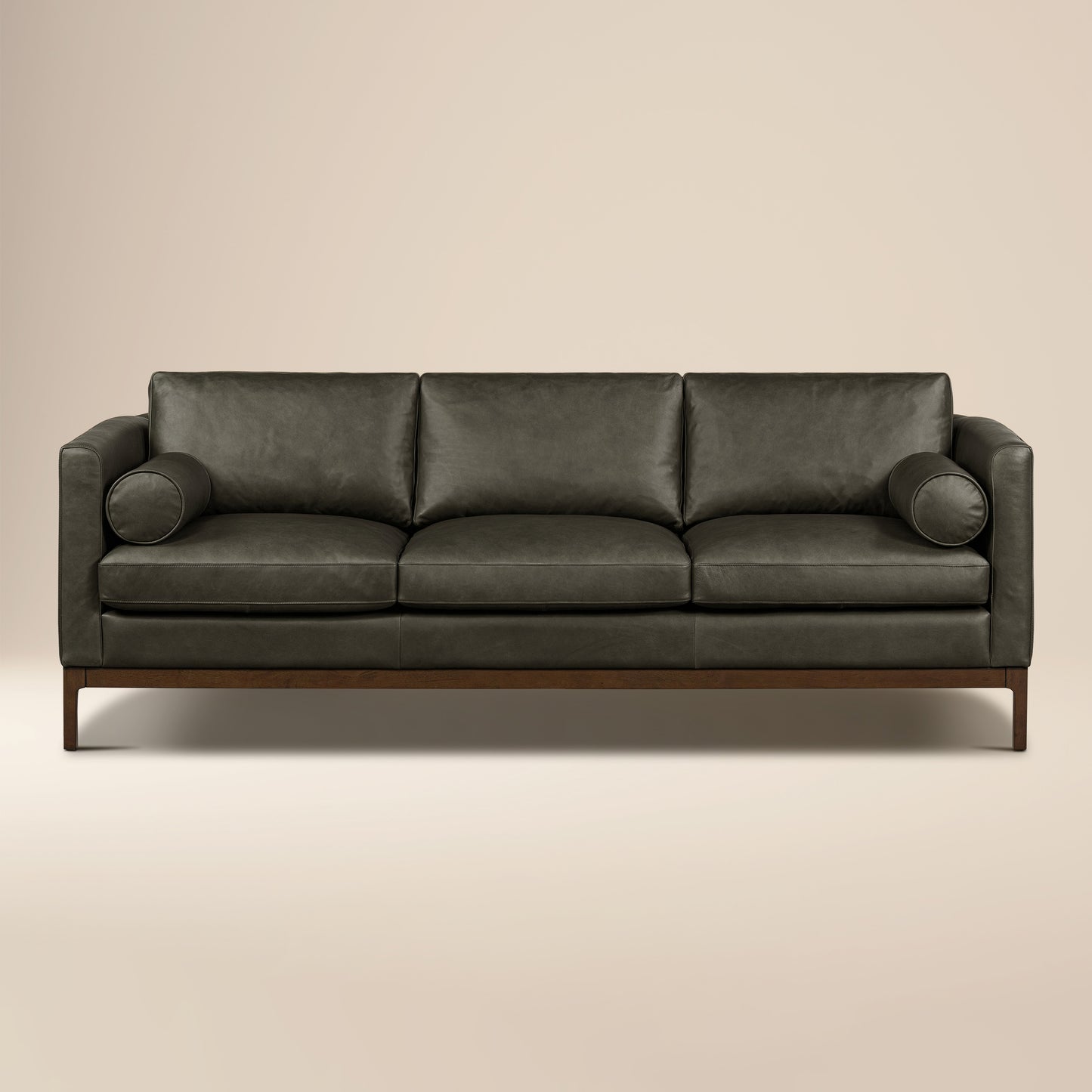 Toscano 89" Leather Sofa | Olivine Green