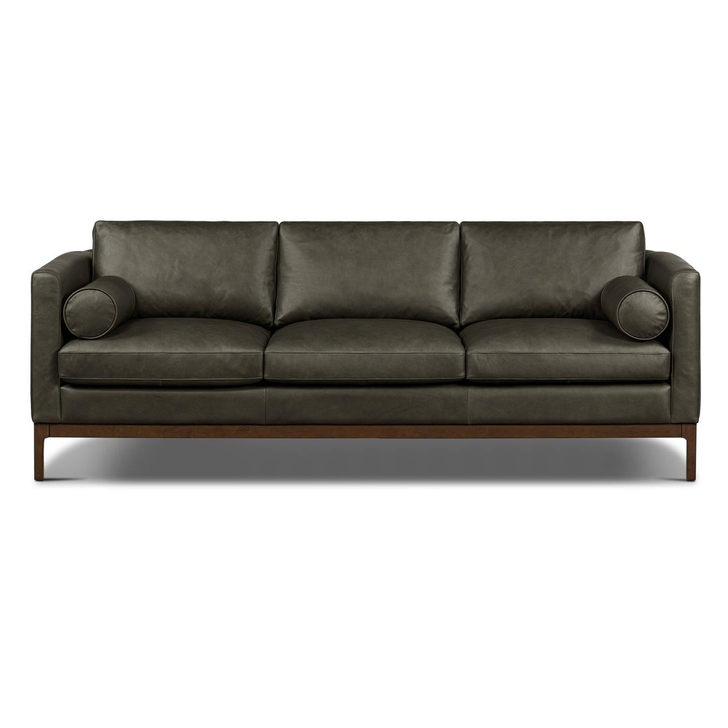 Toscano 89" Leather Sofa | Olivine Green