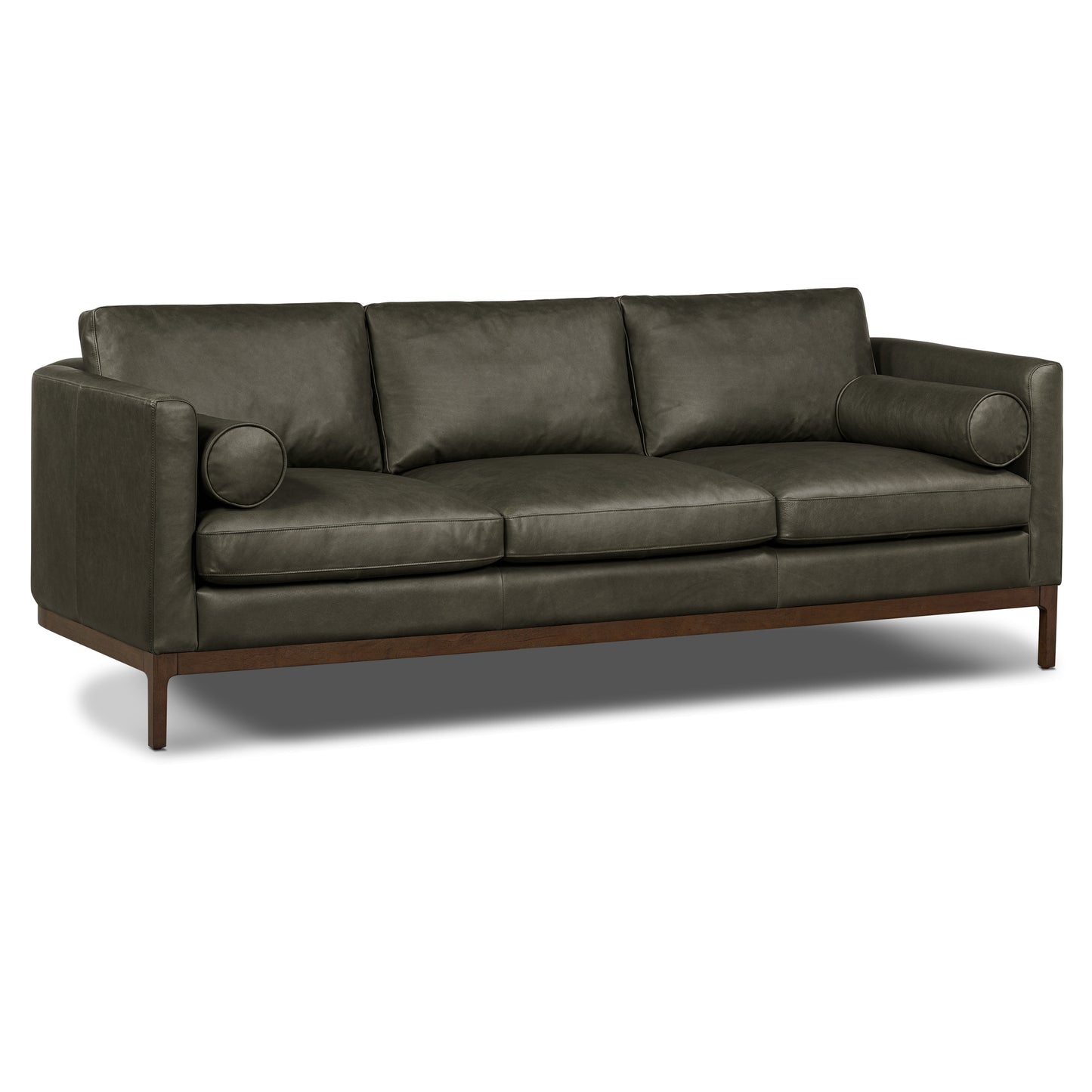 Toscano 89" Leather Sofa | Olivine Green