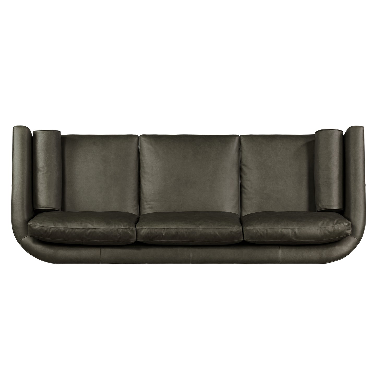 Toscano 89" Leather Sofa | Olivine Green