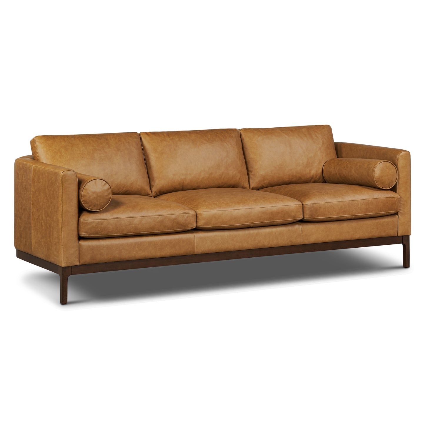 Toscano 89" Leather Sofa | Cognac Tan