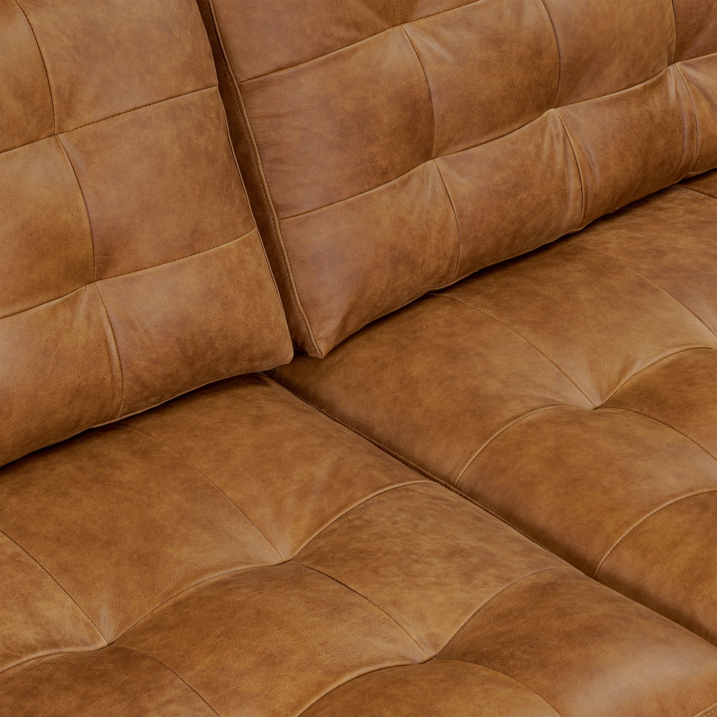 York 89" Leather Sofa | Russet Tan