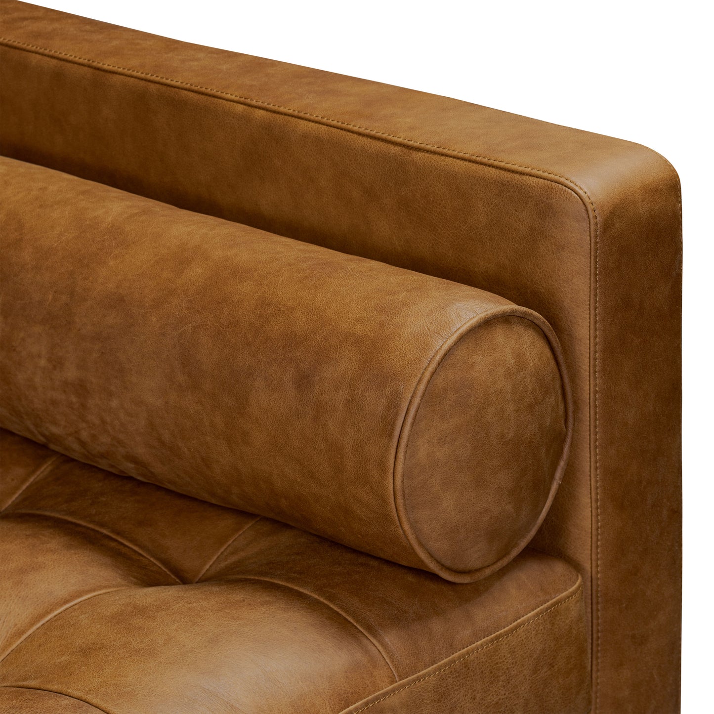 York 89" Leather Sofa | Russet Tan