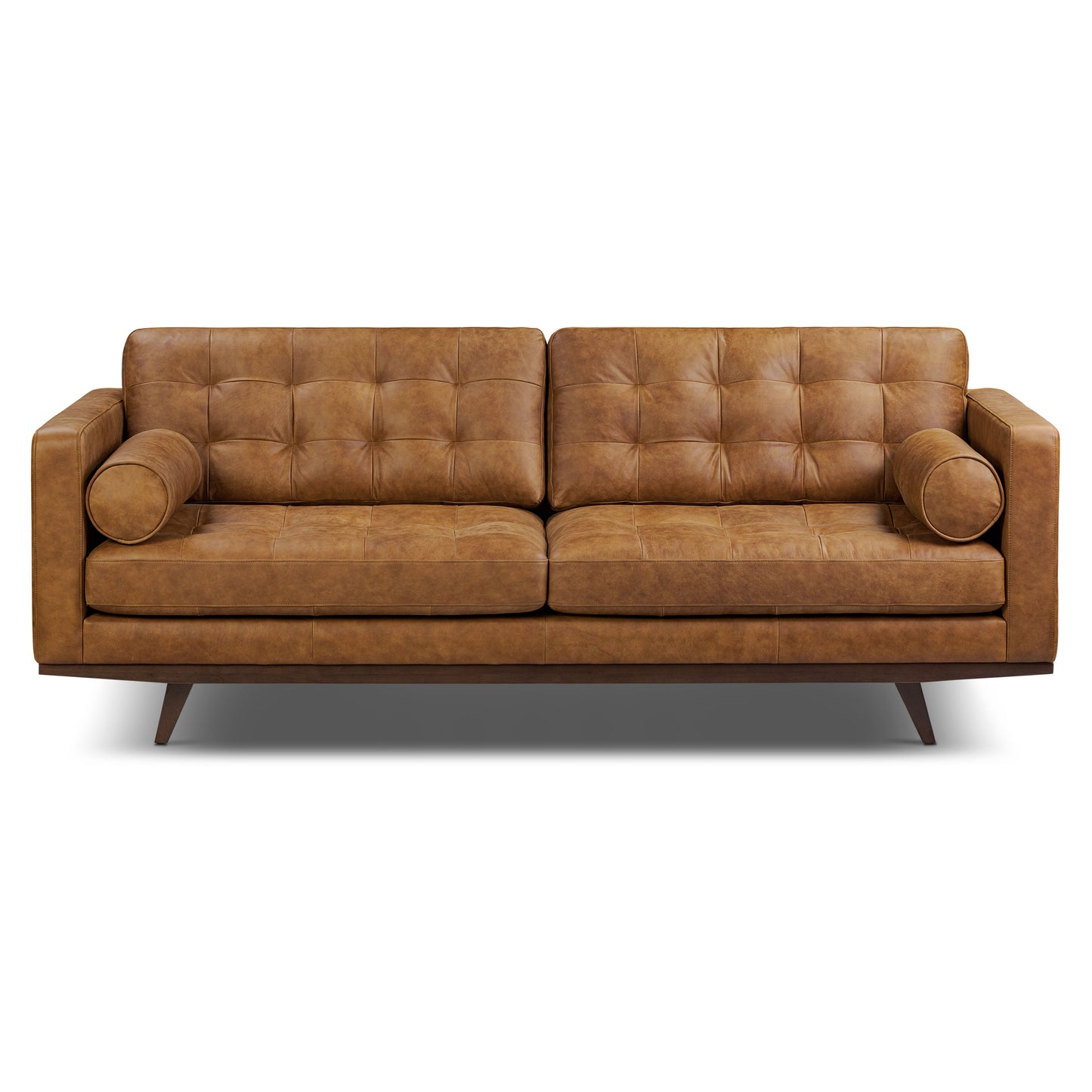York 89" Leather Sofa | Russet Tan