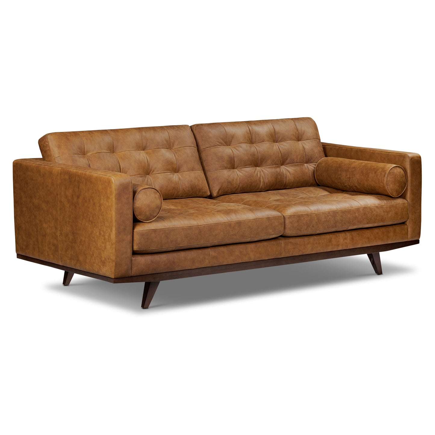 York 89" Leather Sofa | Russet Tan