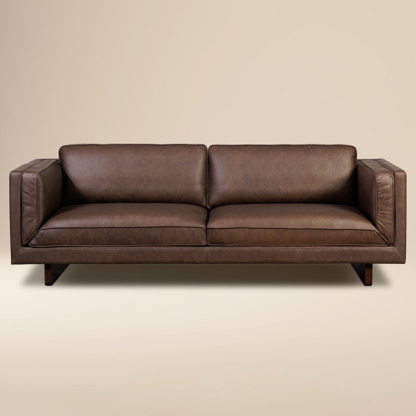 Salo 93" Leather Sofa | Bridle Brown