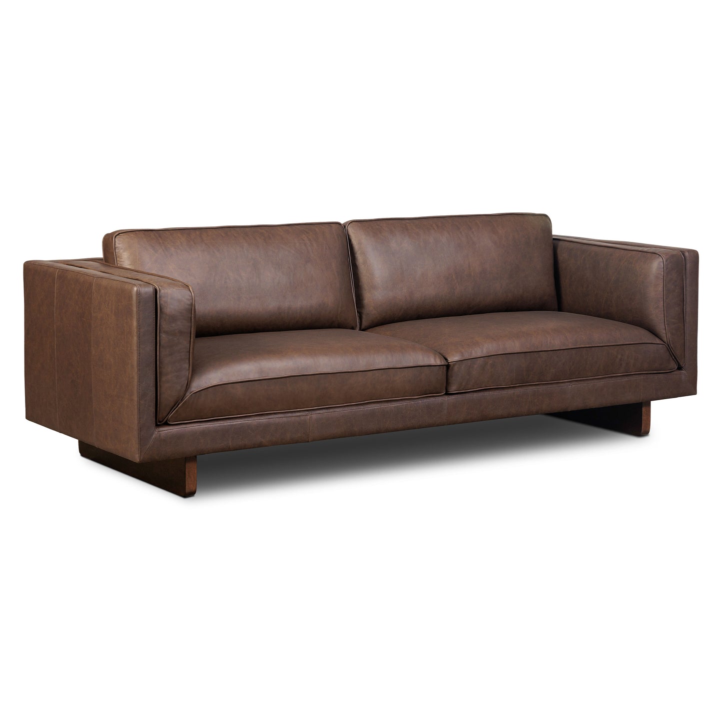 Salo 93" Leather Sofa | Bridle Brown