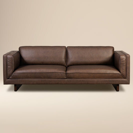 Salo 93" Leather Sofa | Bridle Brown