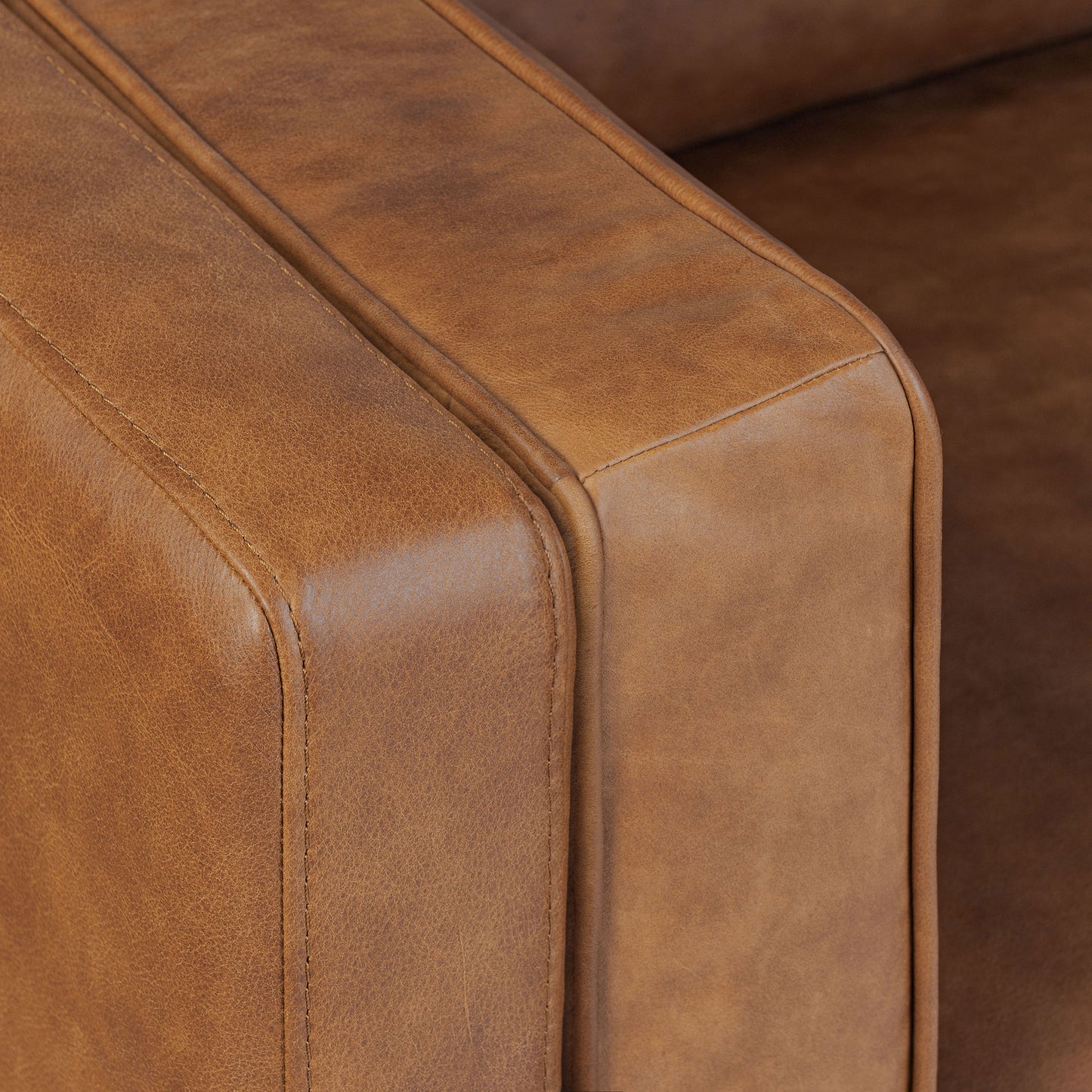 Salo 93" Leather Sofa | Russet Tan