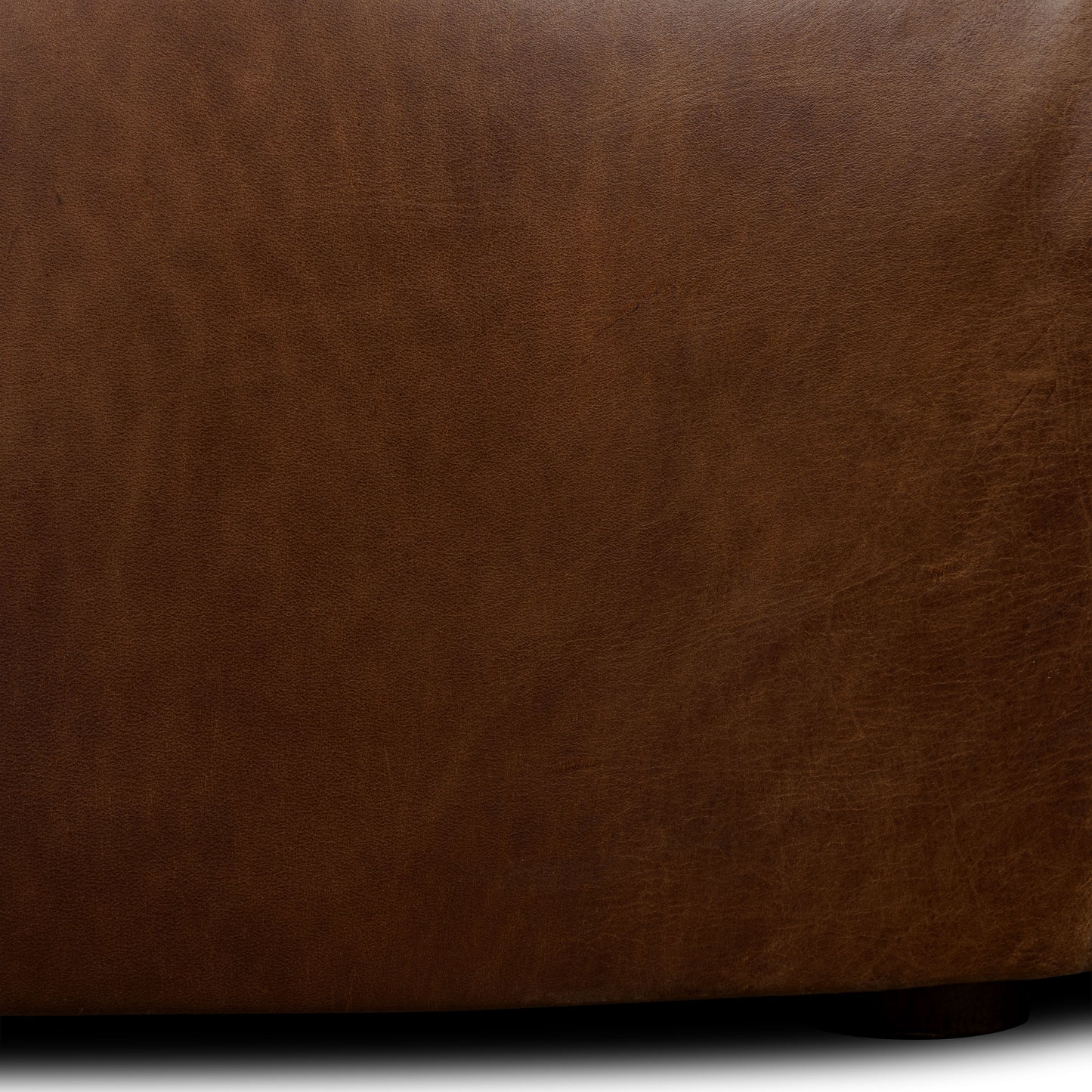 Zahra Leather Storage Ottoman | Oscuro Brown