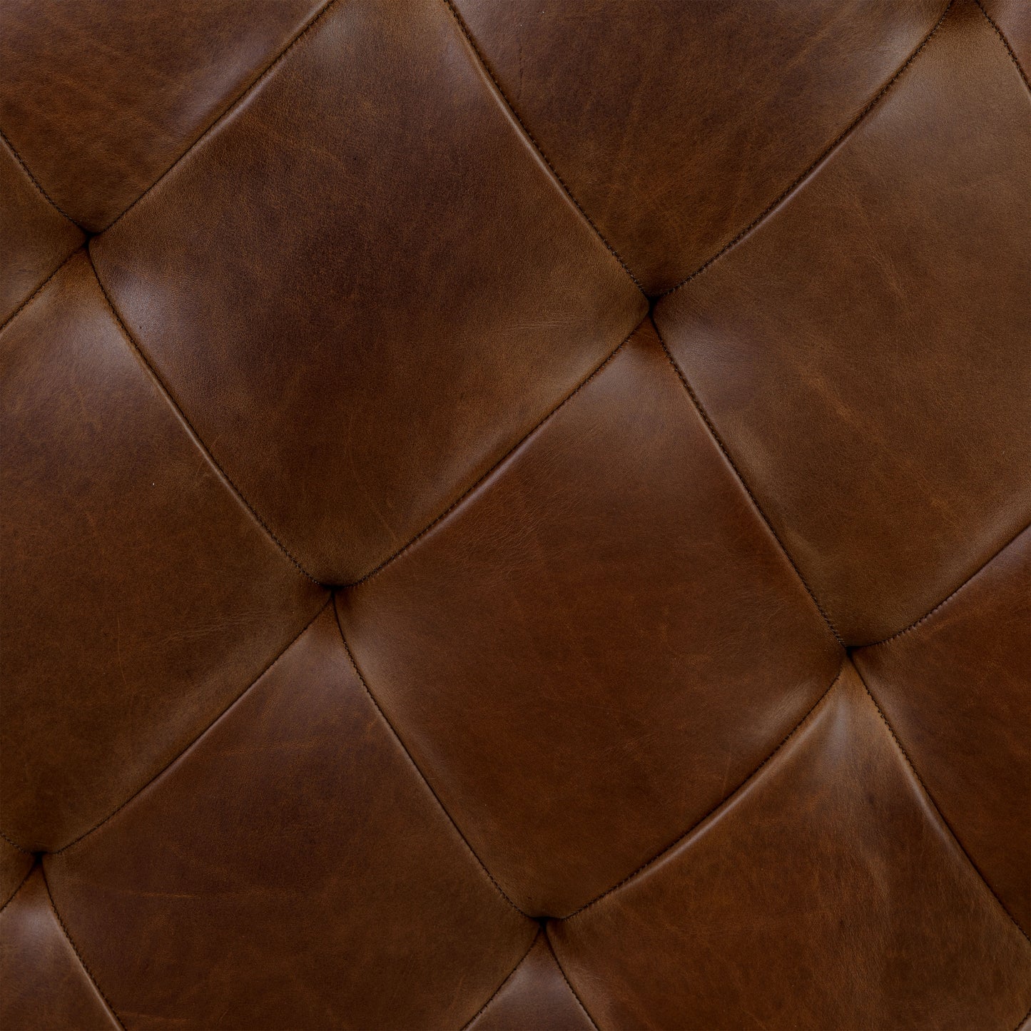 Zahra Leather Storage Ottoman | Oscuro Brown