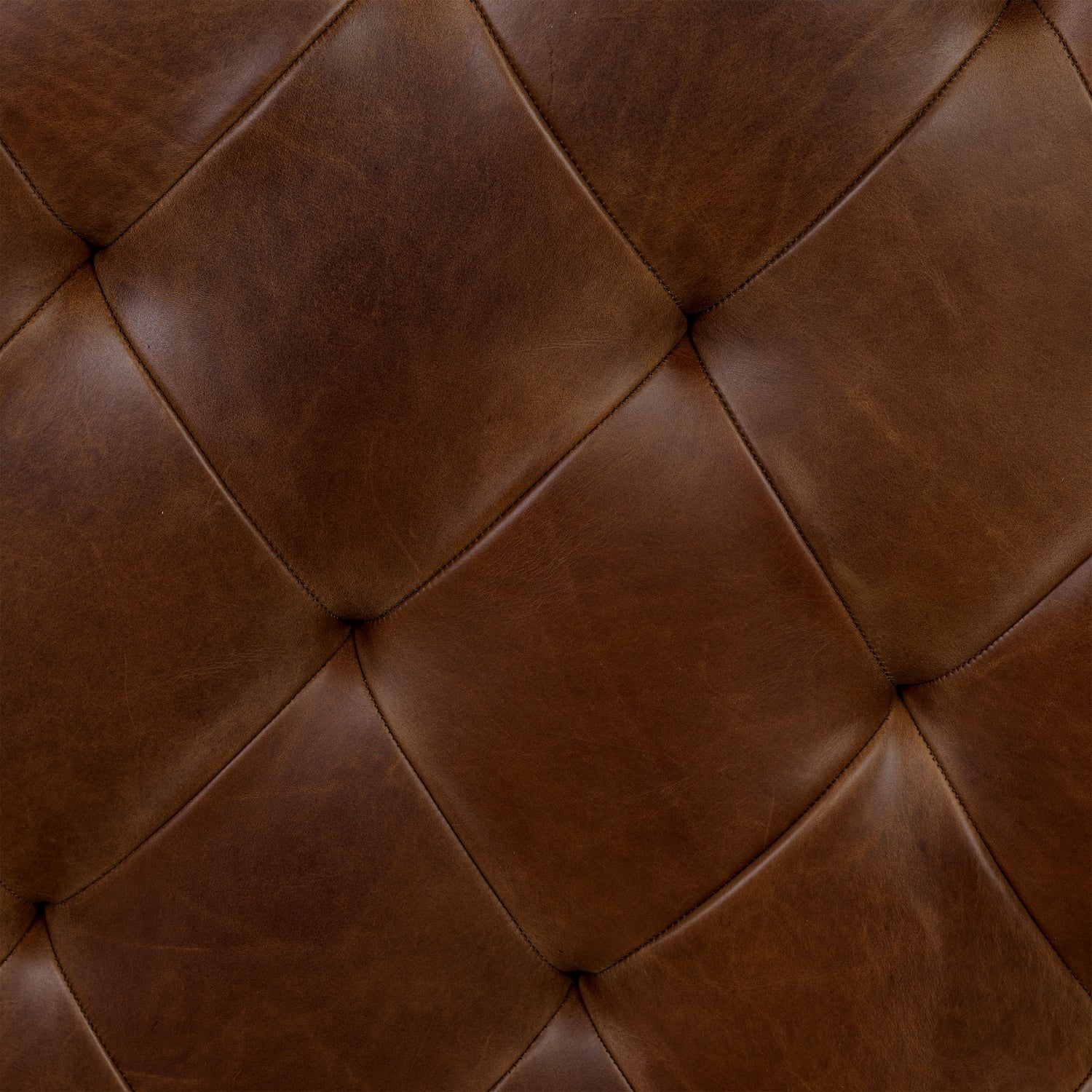 Zahra Leather Storage Ottoman | Oscuro Brown 