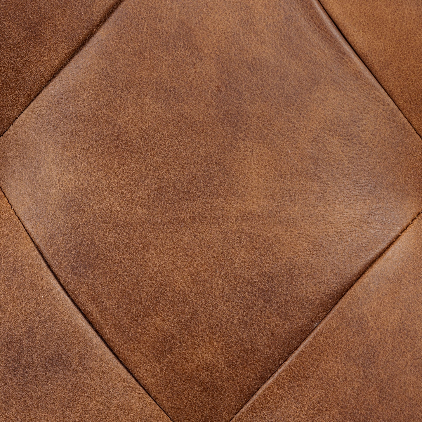 Zahra Leather Storage Ottoman | Russet Tan