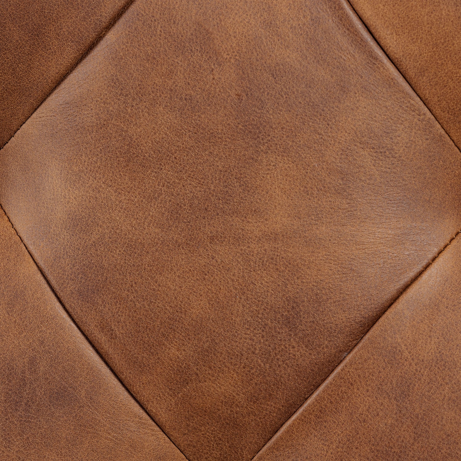 Zahra Leather Storage Ottoman | Russet Tan 