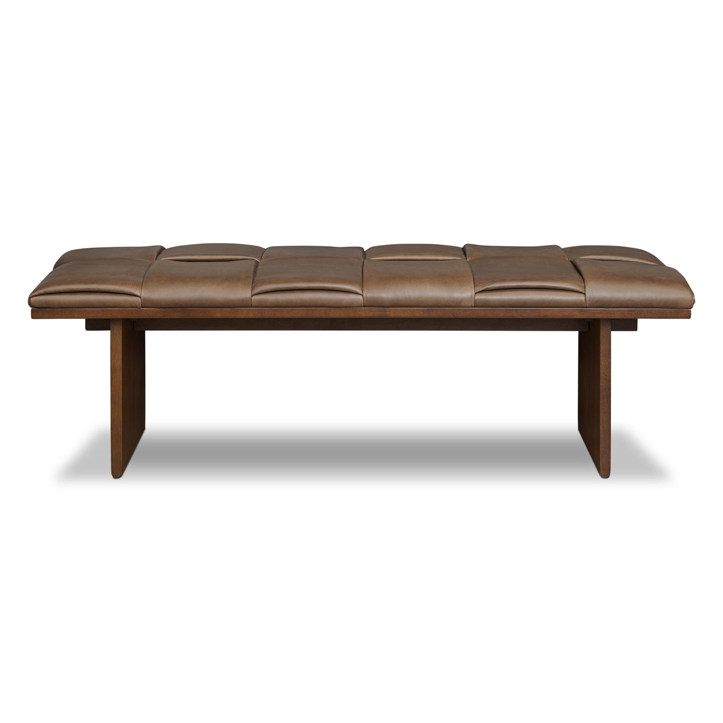Lapua 55" Leather Bench | Cocoa Brown