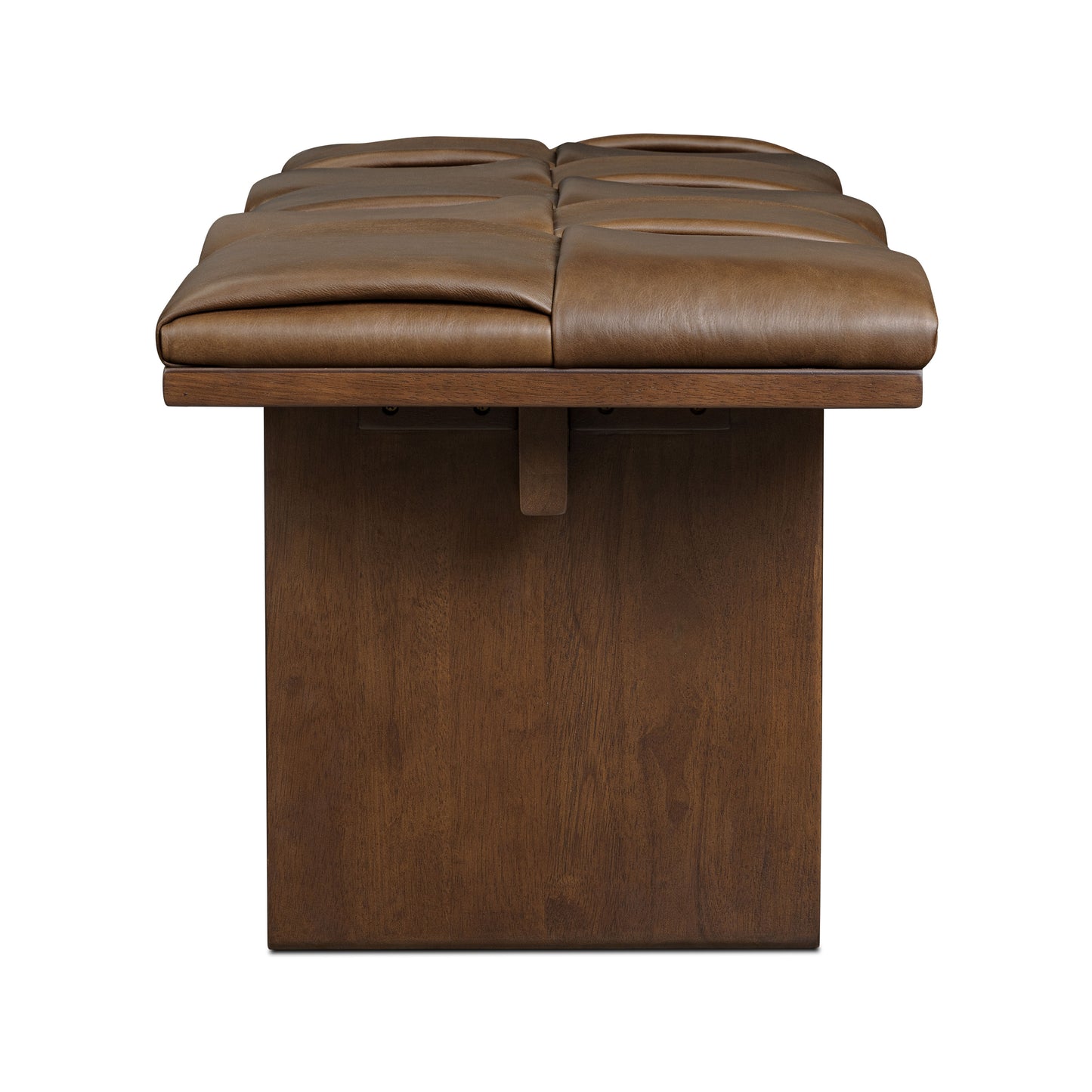 Lapua 55" Leather Bench | Cocoa Brown