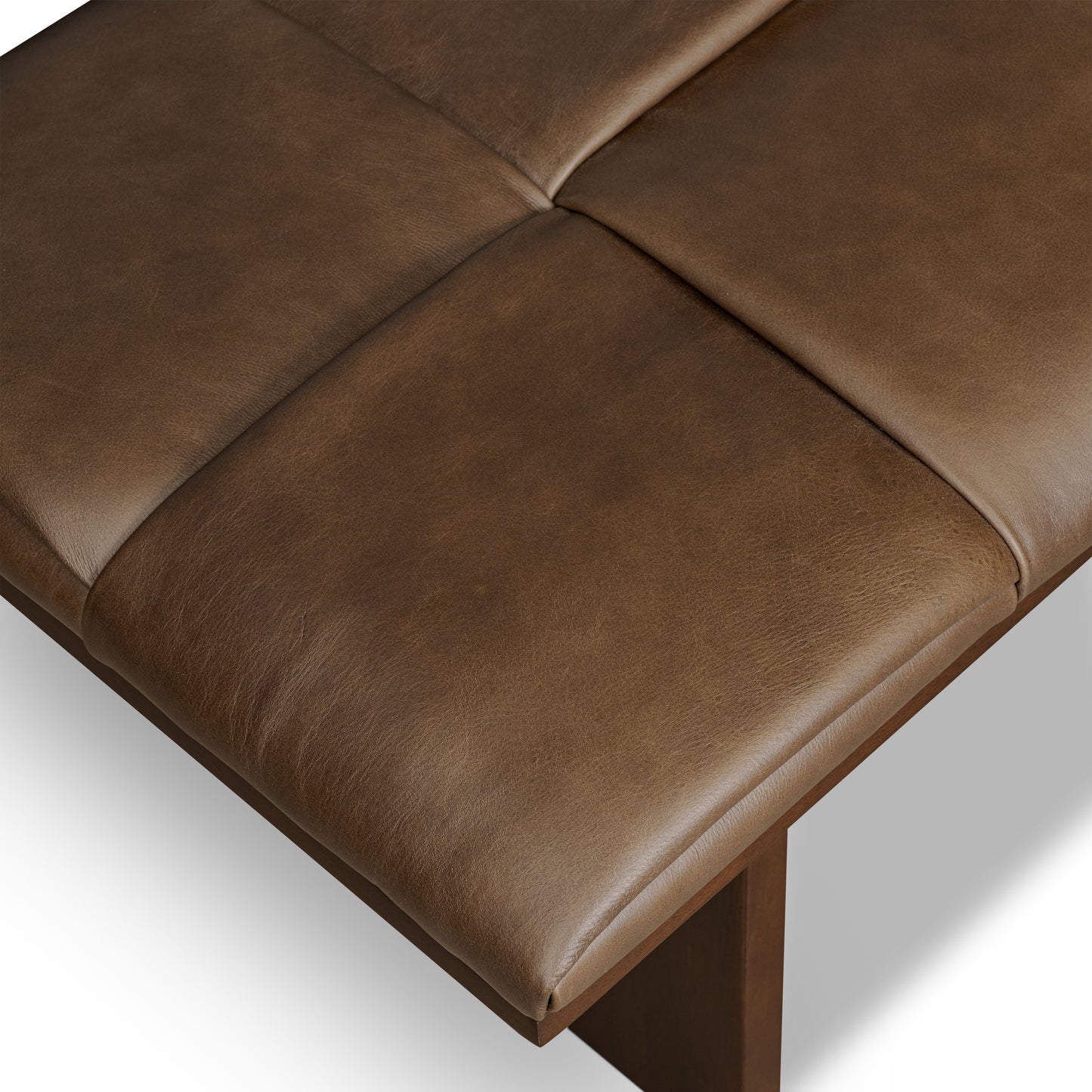 Lapua 55" Leather Bench | Cocoa Brown