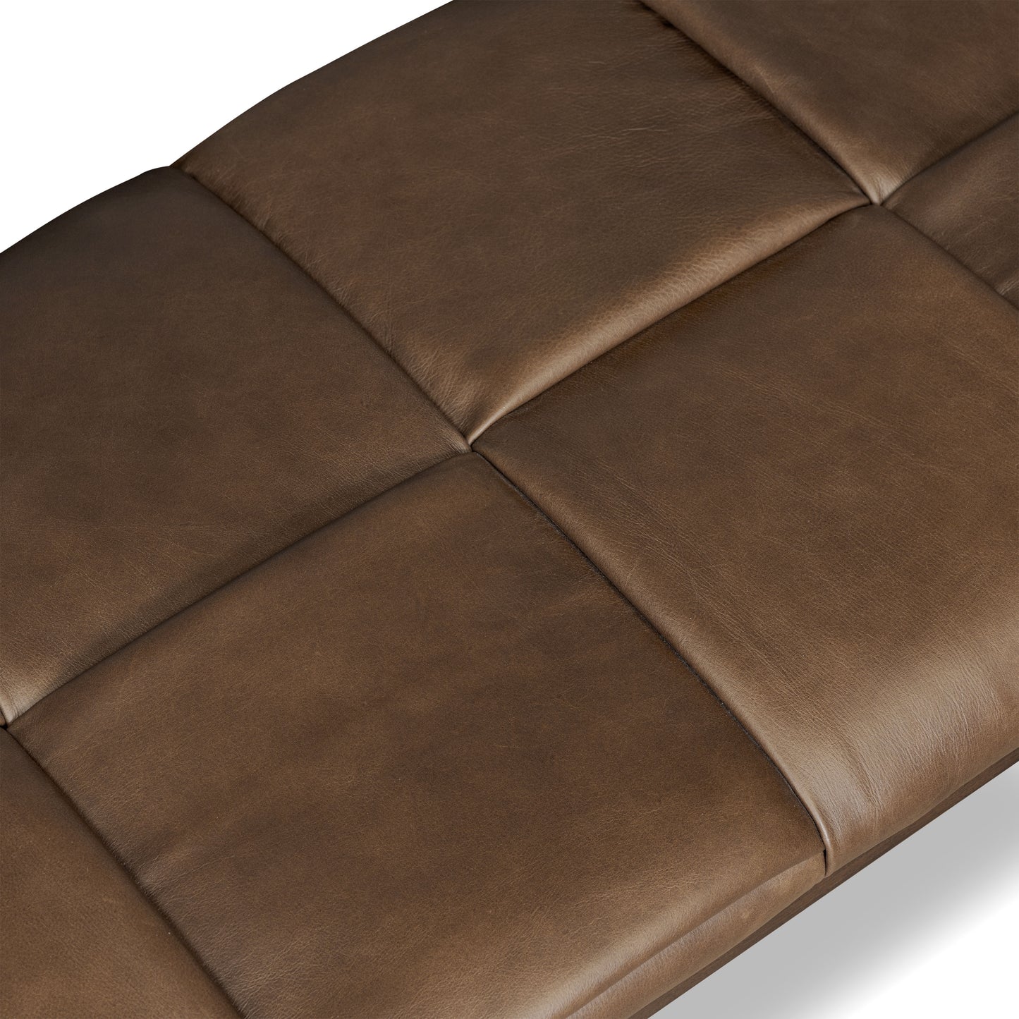 Lapua 55" Leather Bench | Cocoa Brown