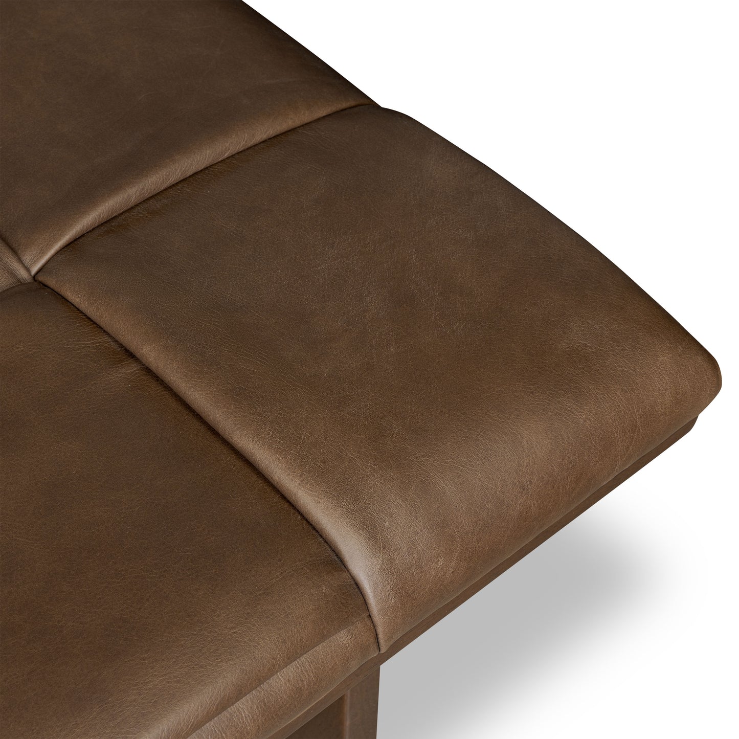 Lapua 55" Leather Bench | Cocoa Brown