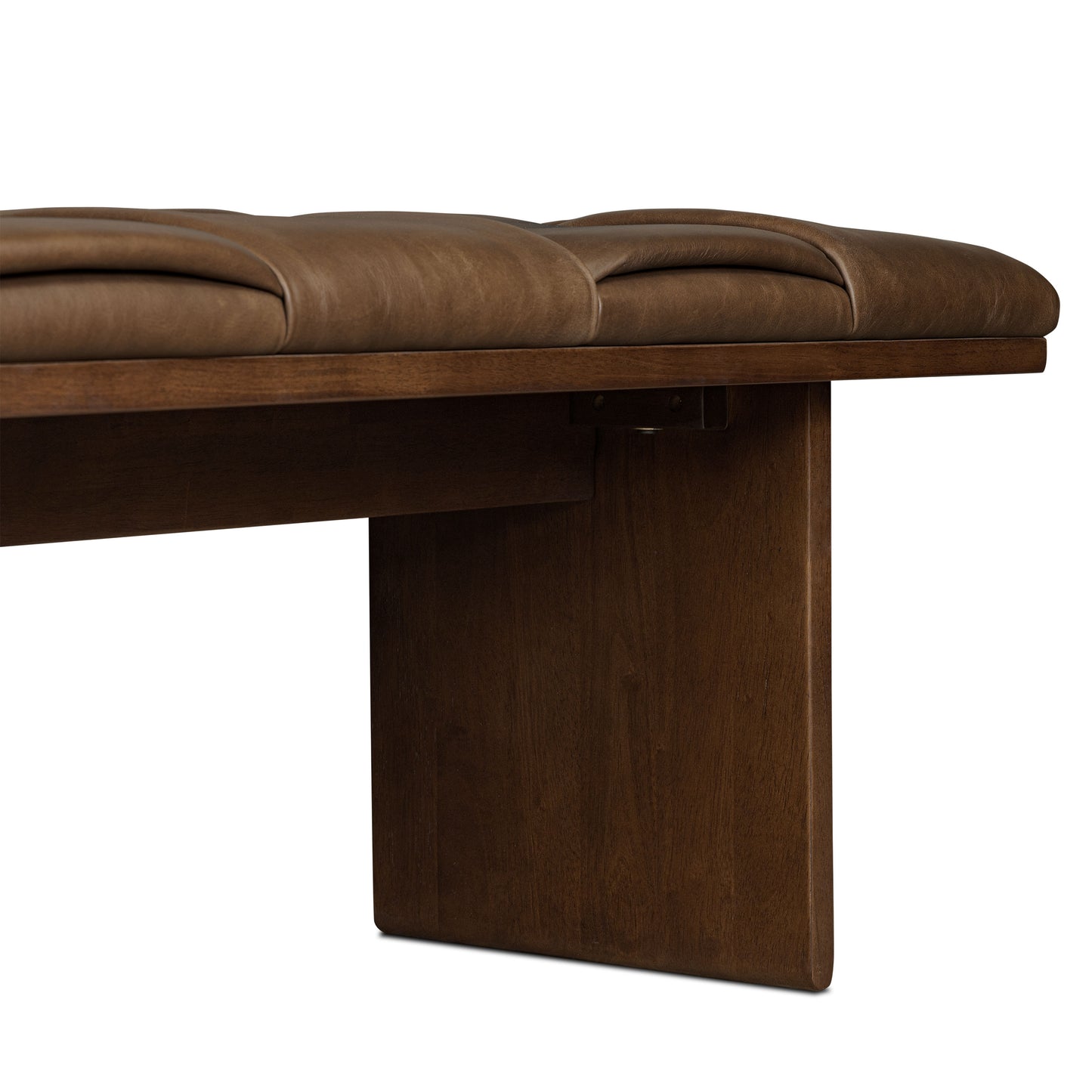 Lapua 55" Leather Bench | Cocoa Brown