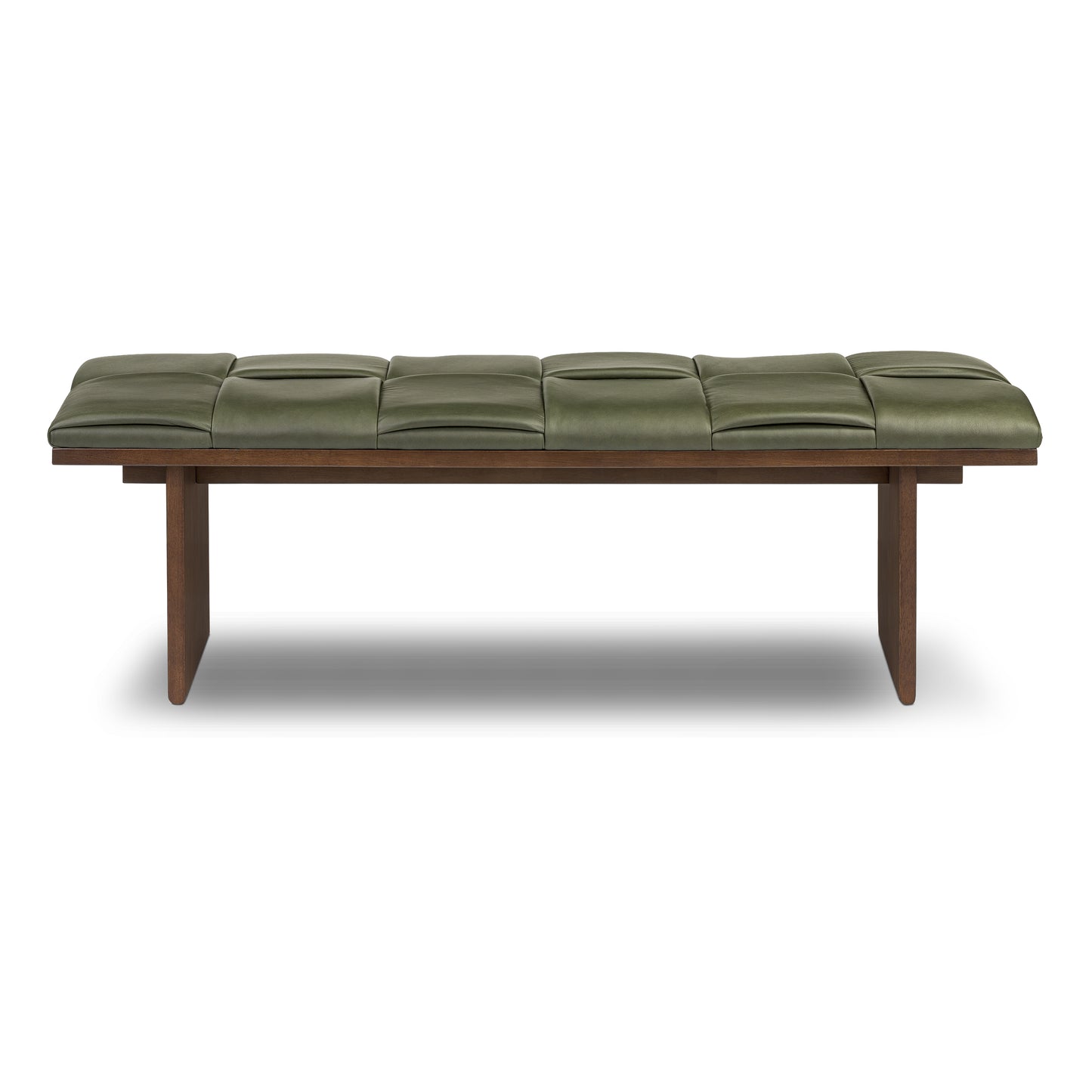 Lapua 55" Leather Bench | Olivine Green