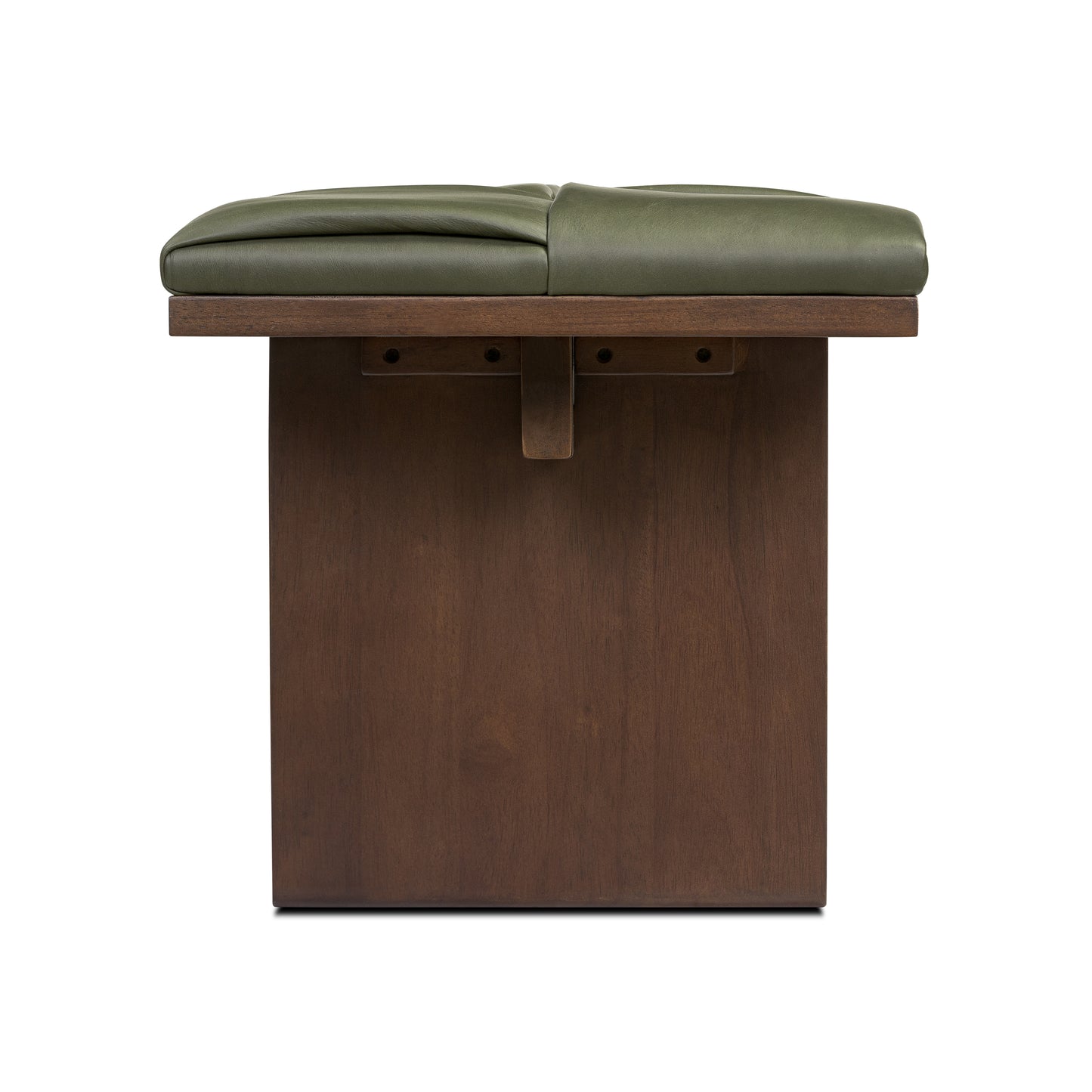 Lapua 55" Leather Bench | Olivine Green