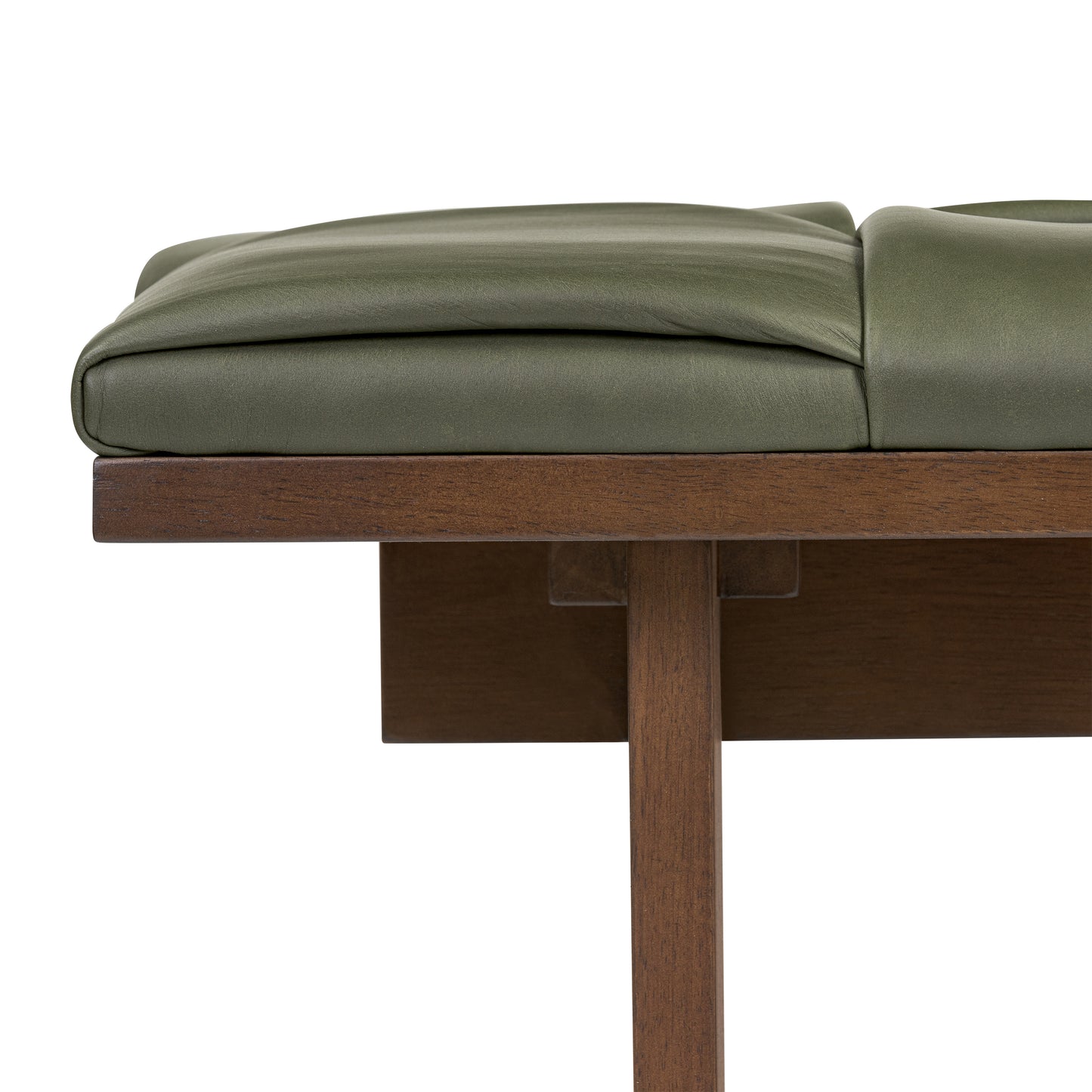 Lapua 55" Leather Bench | Olivine Green